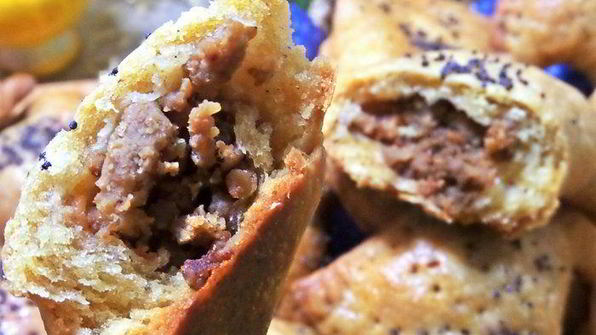 мясные пирожки из хрустящего теста