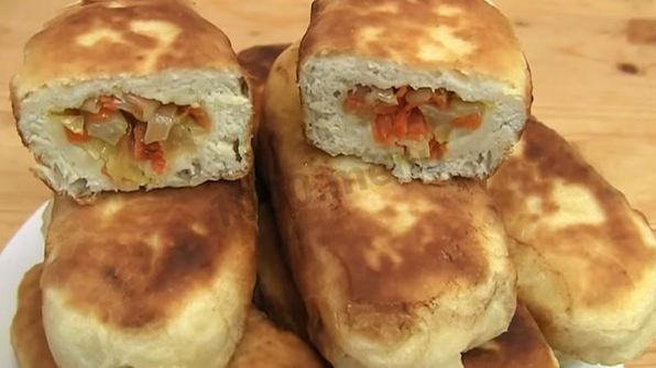 пирожки из теста без дрожжей на сковороде