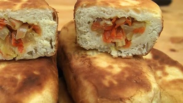 пирожки из теста без дрожжей на сковороде