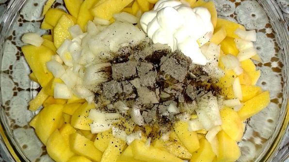 пирожки с картошкой и фаршем из слоеного теста