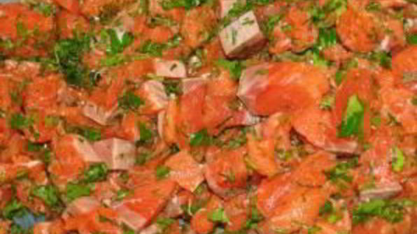 пирожки с красной рыбой