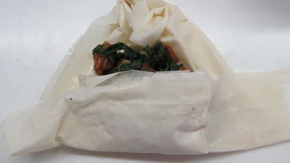 пирожки с курицей и шпинатом из теста фило