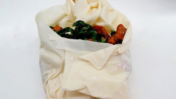 пирожки с курицей и шпинатом из теста фило