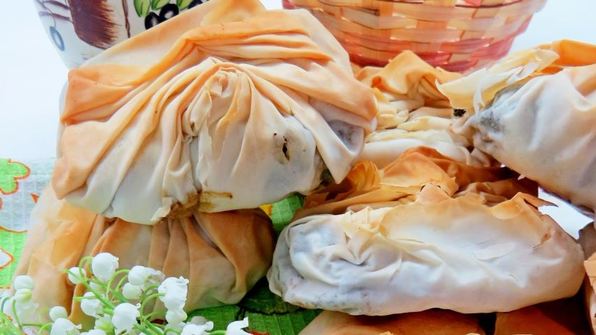 пирожки с курицей и шпинатом из теста фило