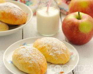 Пирожки с яблоками на творожном тесте