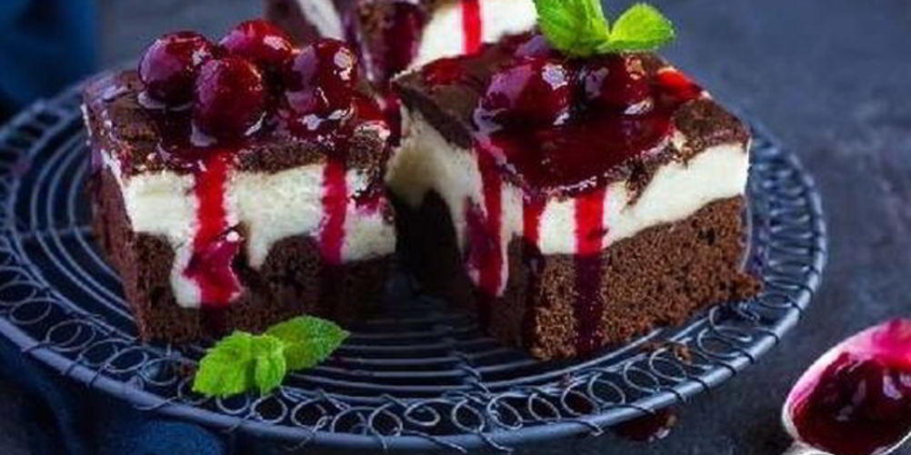 Рецепт брауни с творогом и вишней