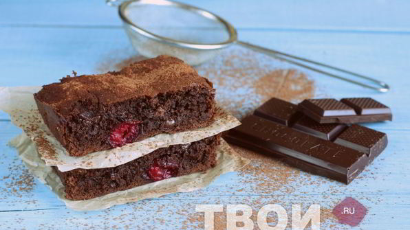 брауни с вишней и шоколадом