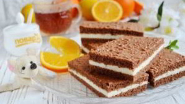 детское пирожное kinder milk