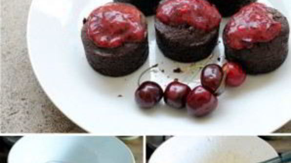 мини-пирожные черный лес