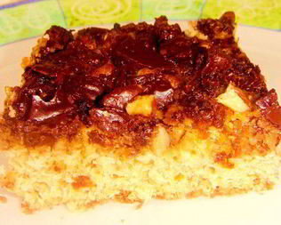 Овсяные пирожные с шоколадом и орехами