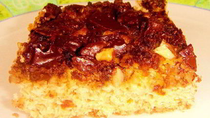 Овсяные пирожные с шоколадом и орехами