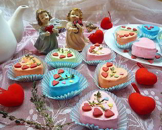 Пирожные-птифуры Миндальные сердечки