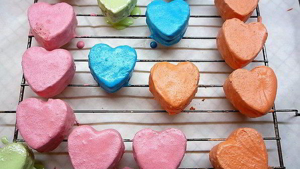 пирожные-птифуры миндальные сердечки