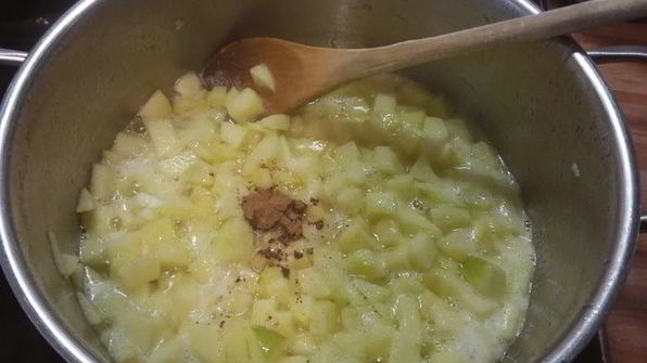 португальское пирожное натас с яблоками