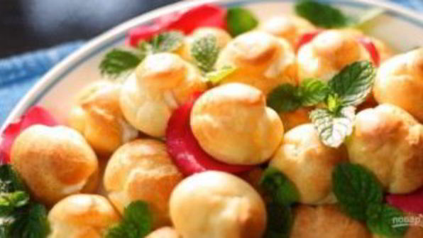 заварные пирожные с молочным кремом