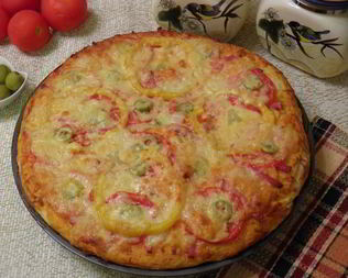 Американская пицца на толстом тесте