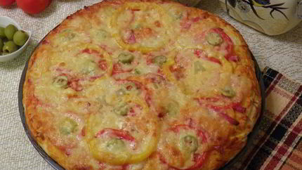 Американская пицца на толстом тесте