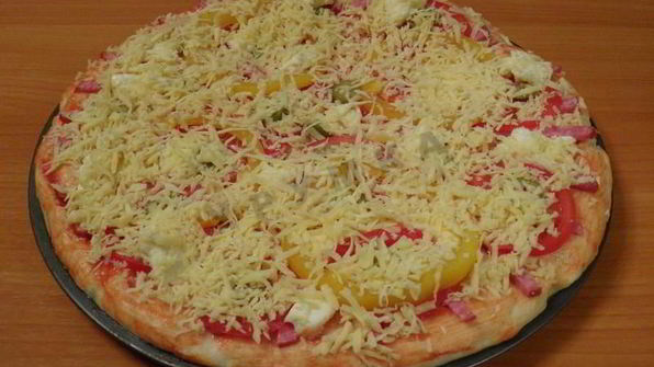 американская пицца на толстом тесте