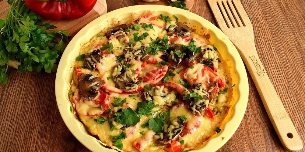 Рецепт диетической куриной пиццы без теста