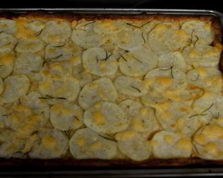 Картофельная пицца с розмарином