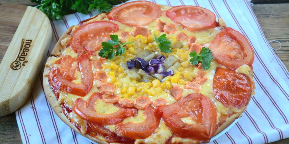 Рецепт овощной пиццы солнышко