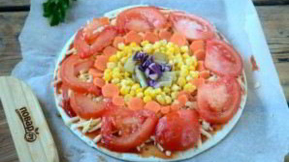 овощная пицца солнышко