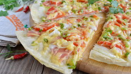 Пицца на лаваше в духовке