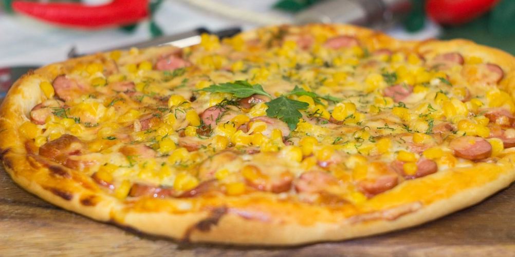 Рецепт пиццы с кукурузой
