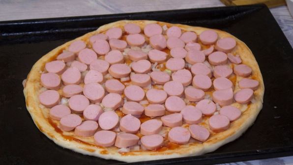 пицца с кукурузой