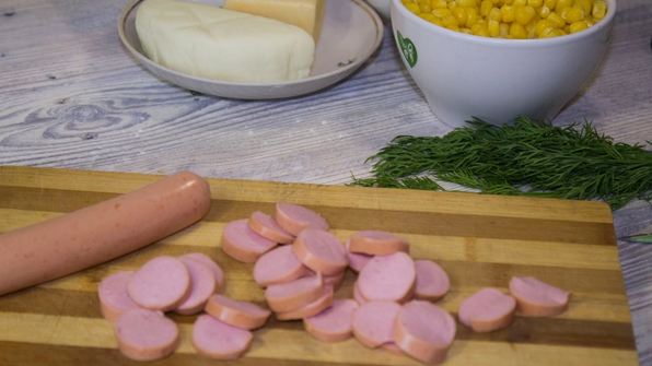 пицца с кукурузой