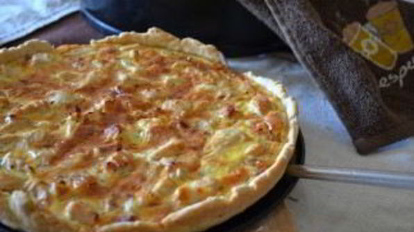 пицца с курицей и колбасой