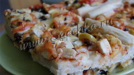 Пицца с курицей