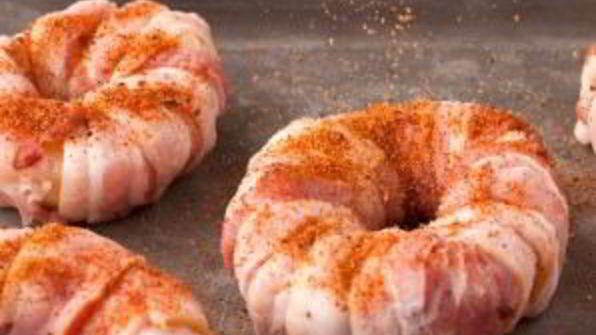 оригинальные пончики с беконом