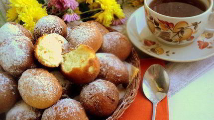 Пончики на сгущенном молоке