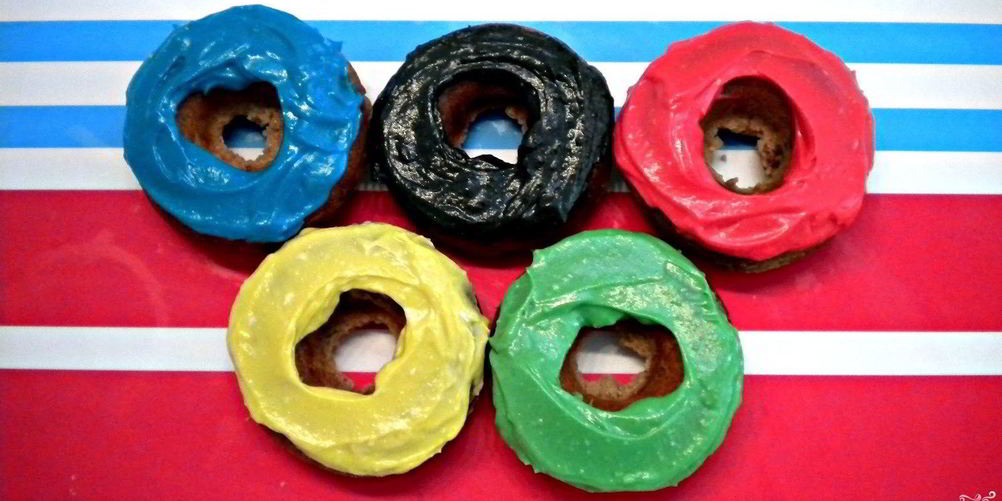 Рецепт пончиков олимпийских кольца