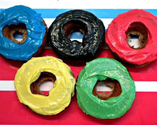 Пончики Олимпийские кольца