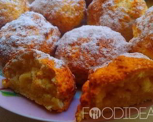 Творожные пончики в духовке