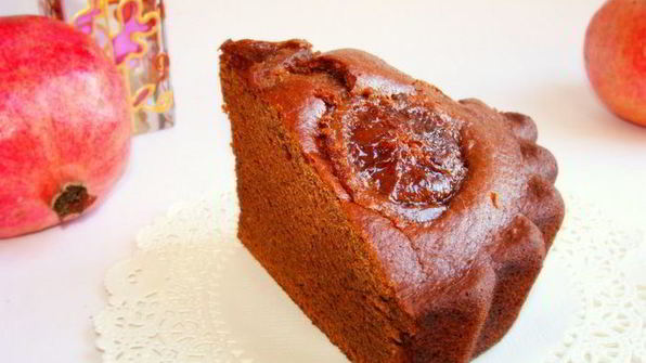 коврижка на гранатовом соке с карамелизированными апельсинами