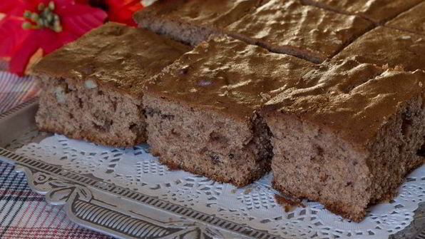 медовая пряная коврижка с грецкими орехами