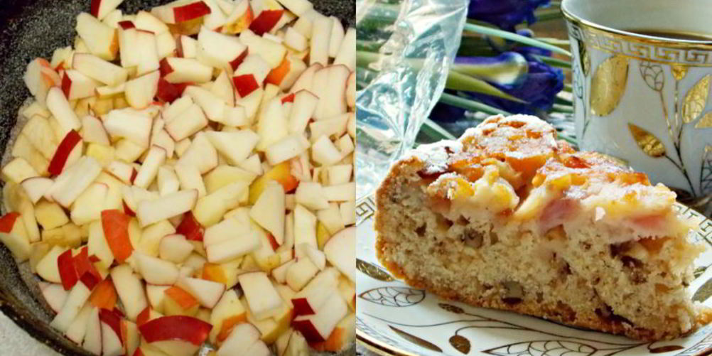 Рецепт постной шарлотки с яблоками