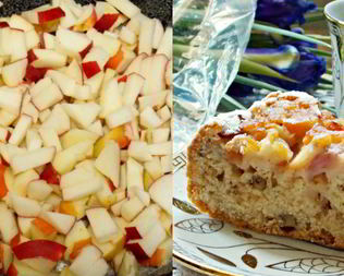 Постная шарлотка с яблоками