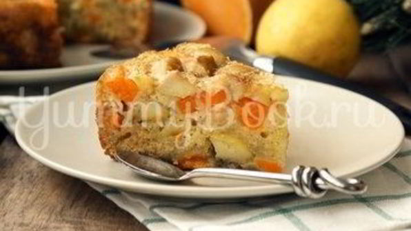 шарлотка с тыквой и яблоками в мультиварке