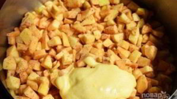 шарлотка с яблоками