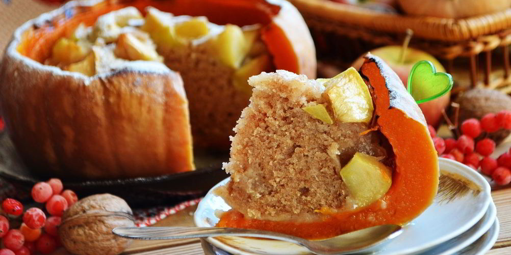 Рецепт шарлотки в тыкве