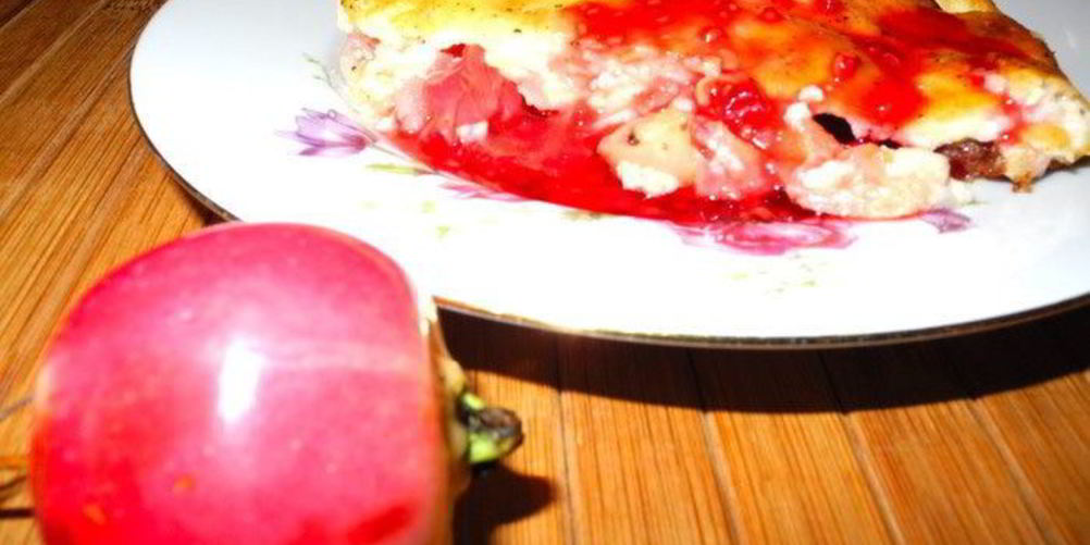 Рецепт творожной шарлотки с райскими яблочками