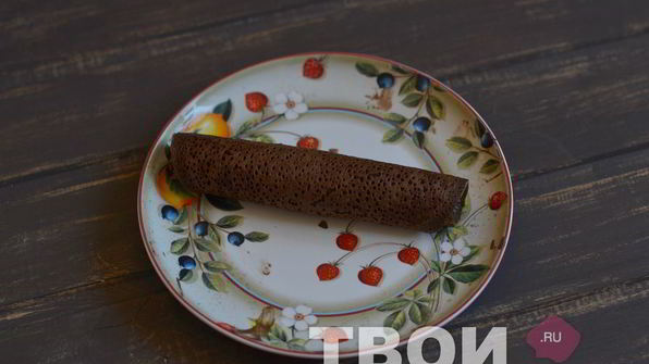 шоколадные блинные рулетики
