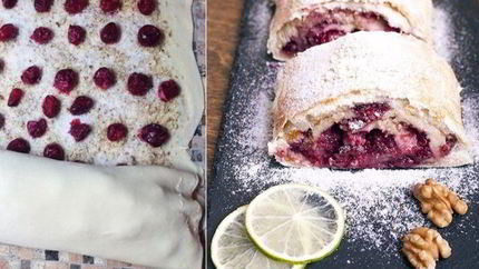 Ленивый штрудель с вишней