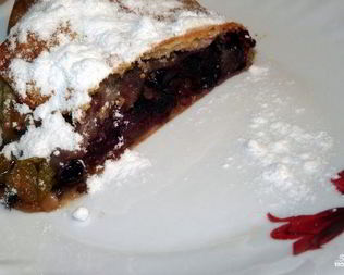 Штрудель из бездрожжевого теста