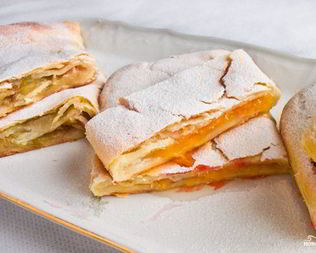 Штрудель из творожного теста