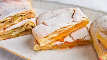 Штрудель из творожного теста